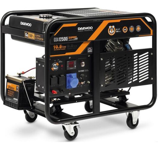 Генератор бензиновий DAEWOO 1 фаза (230В), 9,5кВт, (GDA 12500E)